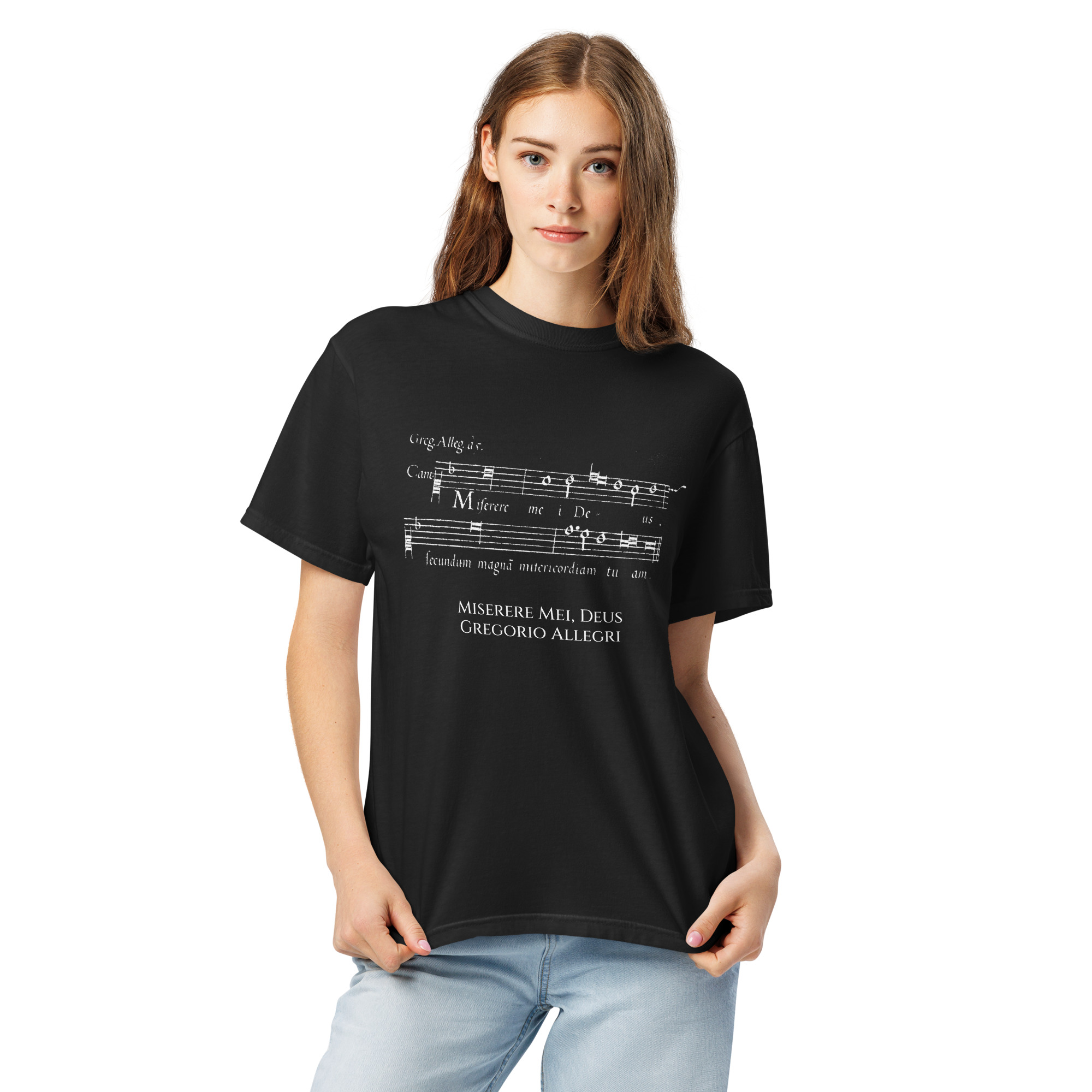 Miserere mei, Deus - Allegri - Unisex garment-dyed heavyweight t-shirt | Comfort Colors 1717 - Image 3