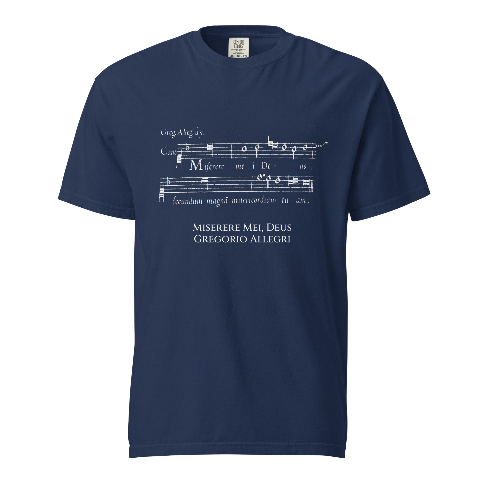 Miserere mei, Deus - Allegri - Unisex garment-dyed heavyweight t-shirt | Comfort Colors 1717 - Image 2